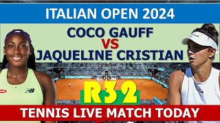 Coco Gauff vs Jaqueline Cristian  Italian Open 2024  tennis match today [upl. by Ahsinauj]