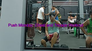 Push Monday Chest and Triceps Workout  Gym Workout Vlog [upl. by Nosylla144]