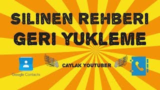 SİLİNEN REHBERİ GERİ YÜKLEME  REHBER KURTARMA [upl. by Acissej334]