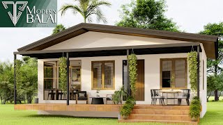 Simple House Design 3Bedroom Small Farmhouse Idea  95x14 Meters [upl. by Ahsiemaj]