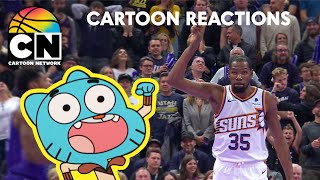 Cartoons React to Best Plays  NBA InSeason Tournament  Cartoon Network [upl. by Nageam651]