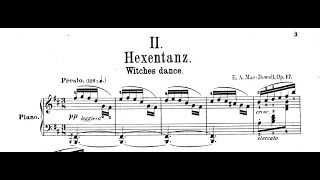 Edward MacDowell Hexentanz Witchs Dance Op17 No2 [upl. by Eelnyl]