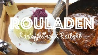 VEGANE ROULADEN mit brauner Soße Kartoffelbrei amp Rotkohl Frohe Weihnachten 5 [upl. by Trevorr]