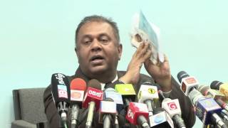 20150624 Foreign Minister Mangala Samaraweeras Press Conference [upl. by Annaerda]