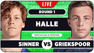 SINNER vs GRIEKSPOOR • ATP Halle 2024 • LIVE Tennis Watchalong Stream [upl. by Leibarg275]