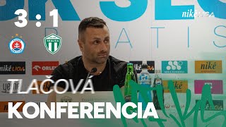 Pozápasová tlačová konferencia ŠK Slovan Bratislava  MFK Skalica 14 kolo 2425 [upl. by Calica]