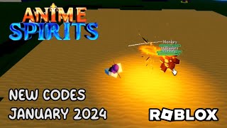 Roblox Anime Spirits New Codes January 2024 [upl. by Eyk]