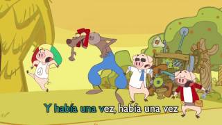 Los tres cerditos  Cuento Karaoke para niños [upl. by Bonina]