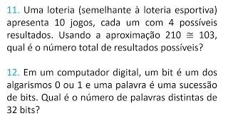 QUESTÕES 11 e 12  Princípio Fundamental da Contagem [upl. by Reilamag]