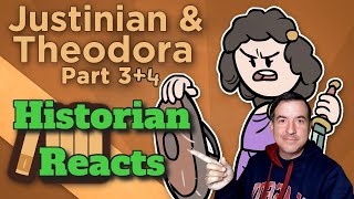 Justinian and Theodora Parts 3 and 4  Extra History Reaction [upl. by Asinet]