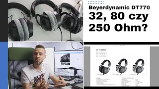 Słuchawki Beyerdynamic DT770 Pro  32 80 czy 250 Ohm [upl. by Frayne]