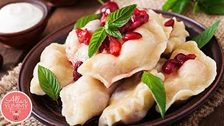 Pierogi with Cherries Recipe Vareniki  Вареники с вишней [upl. by Adnuhs]