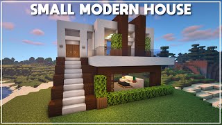 Minecraft How to Build a Small Modern House Tutorial 2020 [upl. by George]