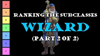 Ranking the Subclasses Wizard Part 2 of 2 5e [upl. by Keven148]