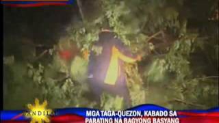 Typhoon Basyang hits Quezon [upl. by Paryavi]