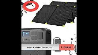 Bluetti AC200MAX 2048Wh 2200W Solar Generator  100W Portable Monocrystalline Solar Panel Kit [upl. by Sydney679]