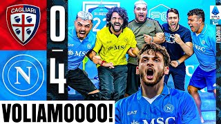 ✈️ VOLIAMOOOO CAGLIARI 04 NAPOLI  LIVE REACTION NAPOLETANI HD [upl. by Aerdna473]