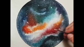 TIMELAPSE WATERCOLORS 001 I MOON [upl. by Eillit]