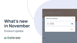 Whats New in aXcelerate  November 2023 [upl. by Meehan]