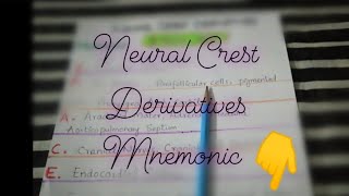 Neural Crest Derivatives Mnemonic [upl. by Sandstrom]