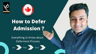 What is Deferment  Everything to know about on  How to Defer to next intake in canada [upl. by Belcher239]