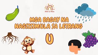 Mga Bagay na Nagsisimula sa Letrang U Mga tunog Uu sa FilipinoTagalog [upl. by Folberth]