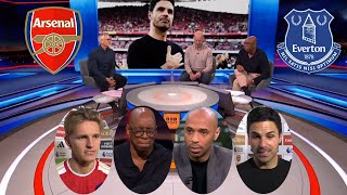 Arsenal vs Everton 21 Ian Wright amp Thierry Henry Reaction  Mikel Arteta Kai amp Odegaard Interview [upl. by Nnylcaj]