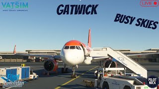 ✈️ LIVE VATSIM Flight  EasyJet A320  Gatwick EGKK to Hannover EDDV  Busy Skies [upl. by Ora205]