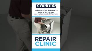 DIYR TIPS  Make use of the dryer belt to assist in the removal and replacement of the drum [upl. by Iana]