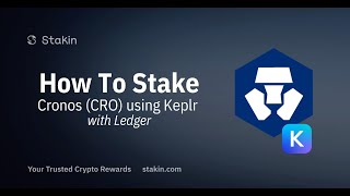 How To Stake Cronos CRO using Keplr with Ledger [upl. by Benjy]