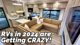 RVs in 2024 look like THIS NEW 2024 Brinkley Model G 3950 fifth wheel toy hauler [upl. by Ianej]