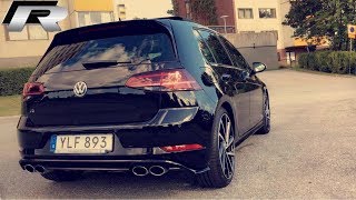 VW Golf R 2017 310hp Stock Exhaust sound test HD [upl. by Dyann]