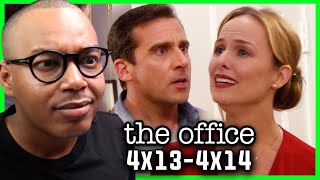 THE OFFICE Season 4 Episode 13 quotDinner Partyquot amp Episode 14 quotChair Modelquot REACTION [upl. by Nanaj]