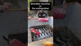 Shredder machine vs fire extinguisher [upl. by Laurita371]