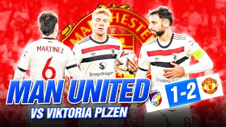 Highlight VIKTORIA PLZEN vs MANCHESTER UTD Rasmus Højlund scores [upl. by Seuqcaj]