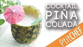 Recette Cocktail Piña Colada Ptitchefcom Pas à pas Stop Motion [upl. by Naujd]