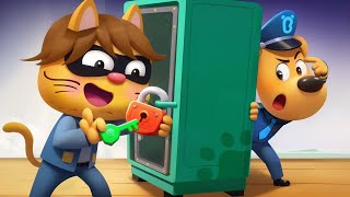 The KeyStealing Cat  Safety Tips  Cartoons for Kids  Sheriff Labrador [upl. by Tisbe513]