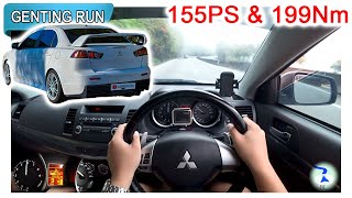 Part 22  Mitsubishi Lancer 20 GT  Malaysia POV Genting Run 冲上云霄 CC Subtitle [upl. by Stephania]