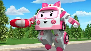 Slowly at the Crosswalk  Learn about Safety Tips with POLI  Cartoon for Kids  Robocar POLI TV [upl. by Anirrehs]