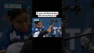 Sheetal Devi Paralympic Athlete 2024 paralympics athlete sports archery viralvideoshortsindia [upl. by Larrie]