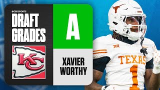 2024 NFL Draft Grades Chiefs select Xavier Worthy No 28 Overall  CBS Sports [upl. by Ajan]