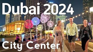 Dubai 4K Amazing City Center Burj Khalifa Dubai Mall Walking Tour 2024 🇦🇪 [upl. by Tavis815]