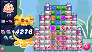 Candy Crush Saga level 4276 NO BOOSTERS  Nightmarishly Hard Level  3 Stars 🌟🌟🌟 [upl. by Cazzie843]