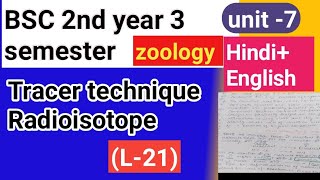 BSC 2nd year 3rd semester zoology topic Tracer technique Radioisotope [upl. by Neill]