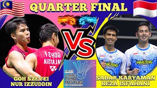 QF🇲🇾Goh Sze FeiIzzuddin Rumsani VS 🇮🇩Sabar GutamaMoh Reza Isfahani🔥‼️ China Masters 2024 [upl. by Handal]