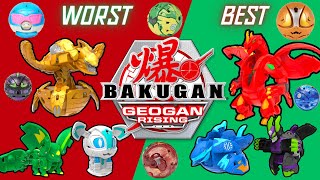 Bakugan WORST to BEST  Geogan Rising Compilation [upl. by Issy]