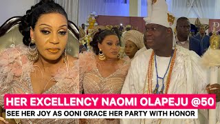 ROYAL HONOR AS OONI MAKE GRAND ENTRANCE TO HER EXCELLENCY OLAPEJU 50TH BIRTHDAY PARTY [upl. by Nitfa]