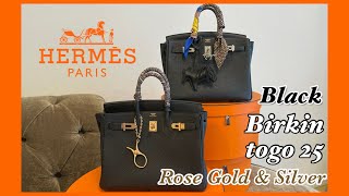 Hermes Birkin 25 Togo with Silver and Rose Gold Hardware  Tips Experiences Differences  Luxy 럭씨 [upl. by Nnaitsirhc]