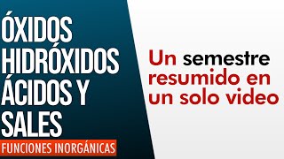 Óxidos Hidróxidos Ácidos y Sales  GRAN RESUMEN 🤯 [upl. by Wolfy]