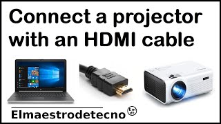 How to connect a projector with an HDMI cable No signal solution Not working solved [upl. by Lifton78]